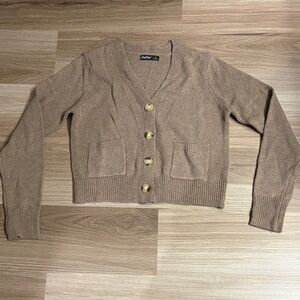Light Brown Button-Up Cardigan Small